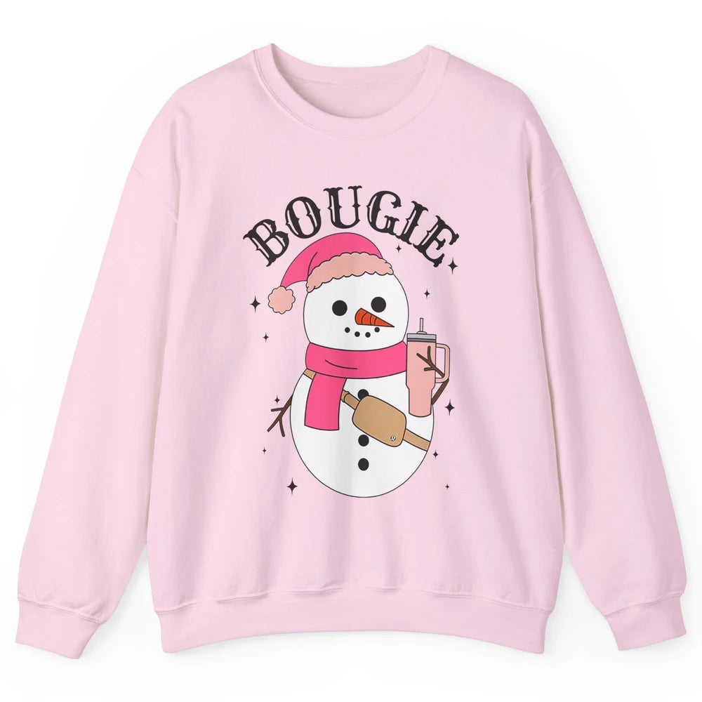 Funny Christmas Boo-jee Snowman Bougie Christmas Winter Unisex Crewneck Sweatshirt