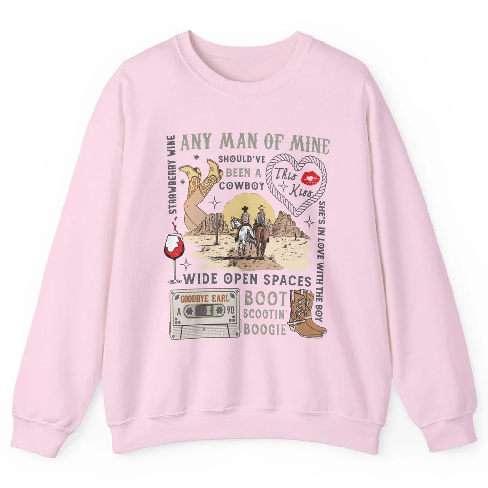 Vintage Western 90s Country Music Retro Cowboy Cowgirl Gift Unisex Crewneck Sweatshirt