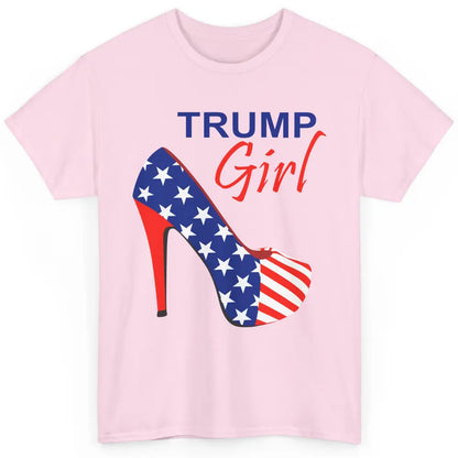 Trump Girl American Flag High Heels Republican Trump Support Classic Unisex T-Shirt