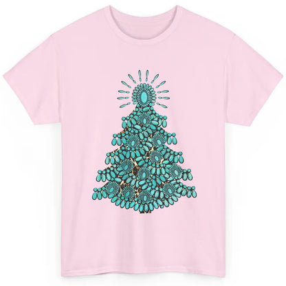 Turquoise Christmas Tree Western Christmas Country Farm Classic Unisex T-Shirt