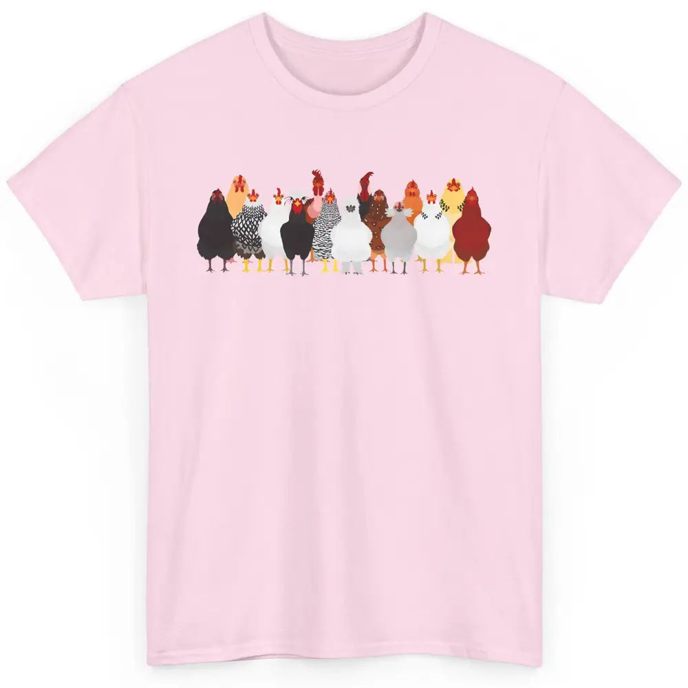 Funny Chicken Farm Animal Chicken Lovers Gift For Farmer Classic Unisex T-Shirt