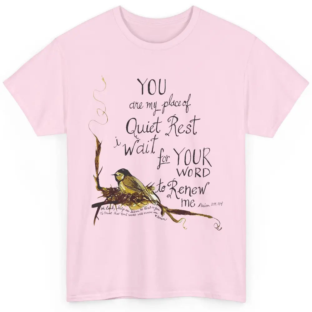 Christian Birds You're Place Of Rest Bible Verse Religious Classic Unisex T-Shirt