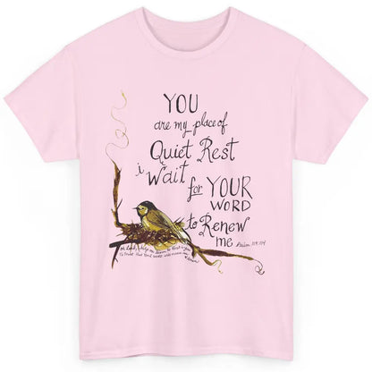 Christian Birds You're Place Of Rest Bible Verse Religious Classic Unisex T-Shirt