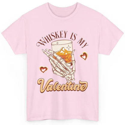 Whiskey is My Valentine Western Drinking Skeleton Valentine Classic Unisex T-Shirt