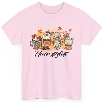 Fall Hair Stylist Latte Coffee Autumn Pumpkin Spice Fall Classic Unisex T-Shirt