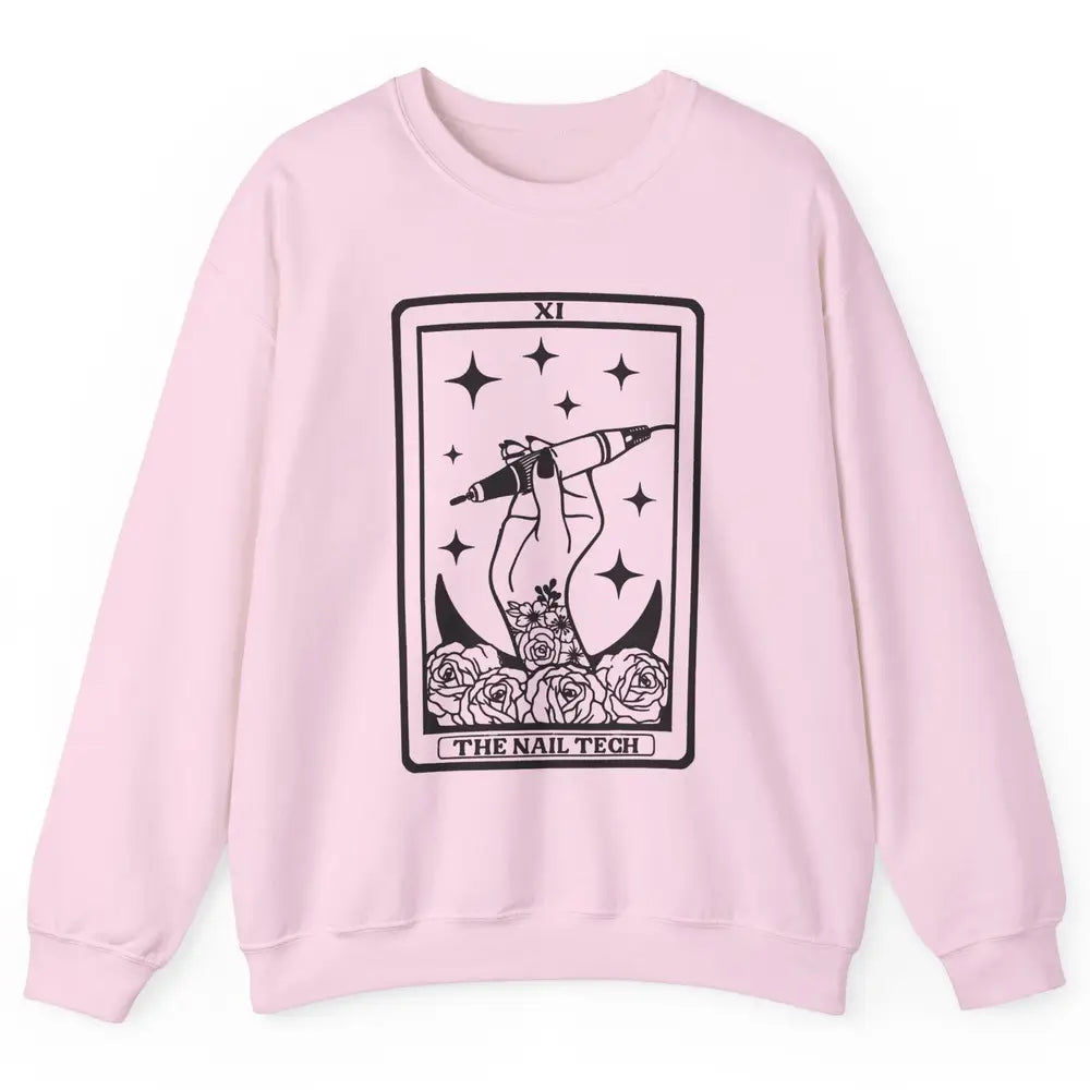 The Nail Tech Tarot Card Beautician Nail Boss Cosmetology Unisex Crewneck Sweatshirt