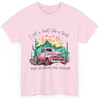 Western Sunset Cowgirl I Got Heart Like Truck Rodeo Cactus Classic Unisex T-Shirt