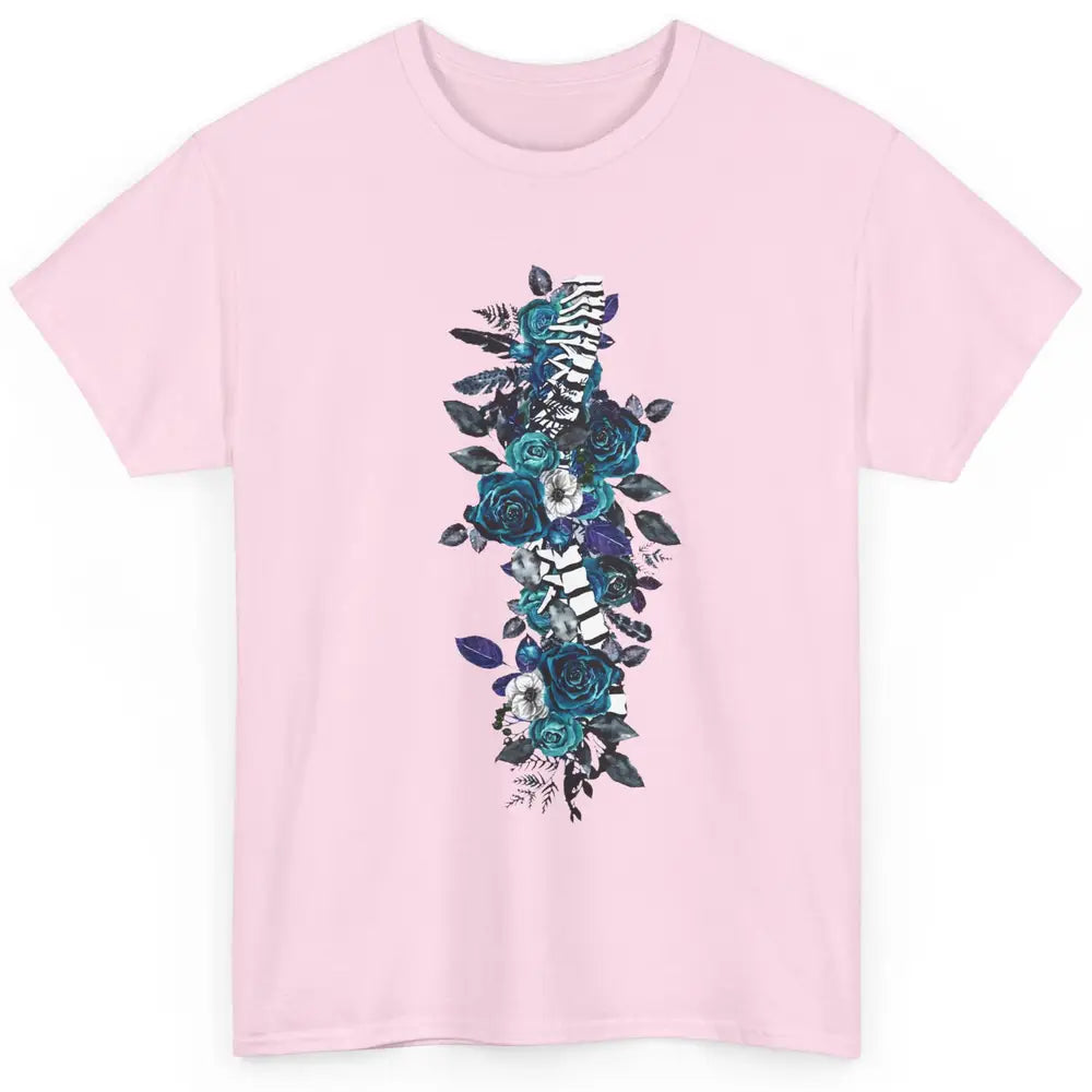 Floral Spine Anatomy Botanical Spine Ankylosing Spondylitis Classic Unisex T-Shirt