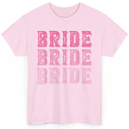 Vintage Cowgirl Bride Rodeo Bachelorette Bridal Engagement Classic Unisex T-Shirt