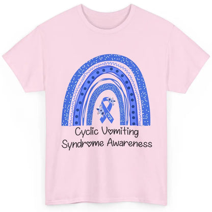 Cyclic Vomiting Syndrome Awareness Blue Ribbon Rainbow Classic Unisex T-Shirt