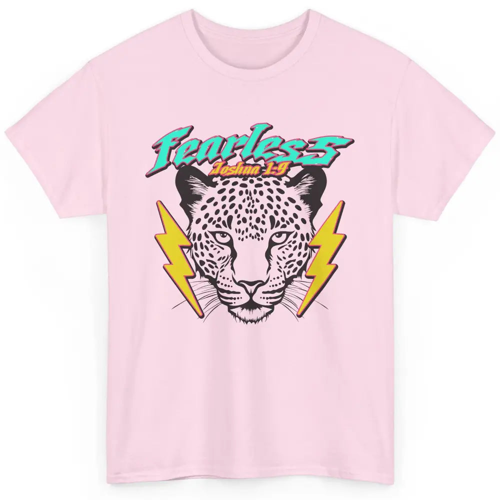 Christian Cheetah Fearless Bible Lightning Bolt Religious Classic Unisex T-Shirt