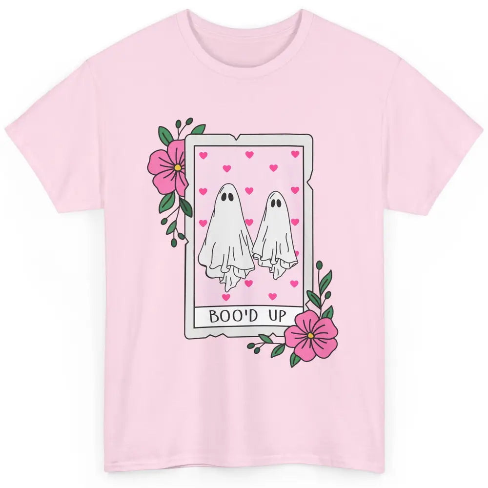 Floral Bood Up Tarot Card Valentines Day Spooky Ghost Couple Classic Unisex T-Shirt