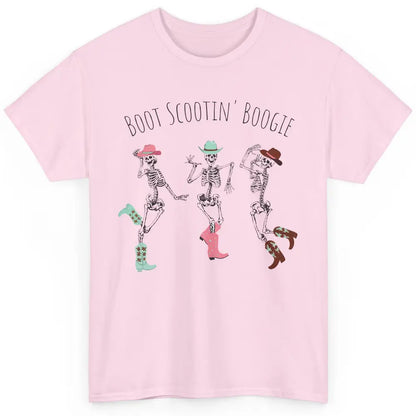 Cowboy Skeleton Dance Boot Scooting Boogie Western Halloween Classic Unisex T-Shirt