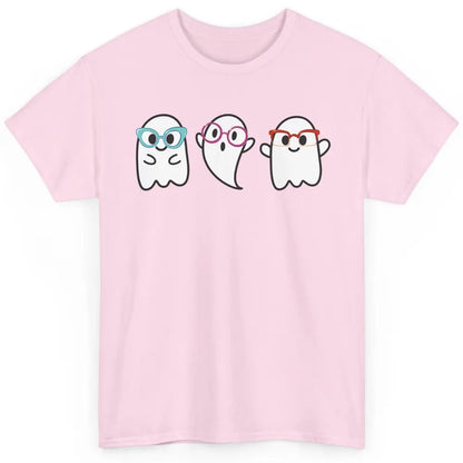 Cute Little Ghosts Glasses Optometrist Halloween Optician Classic Unisex T-Shirt