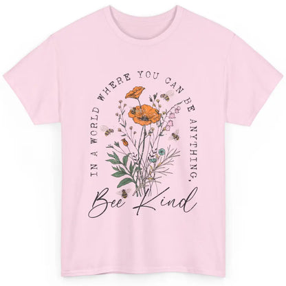 Vintage Bee Kind Daisy Minimalist Positive Mind Wildflower Classic Unisex T-Shirt