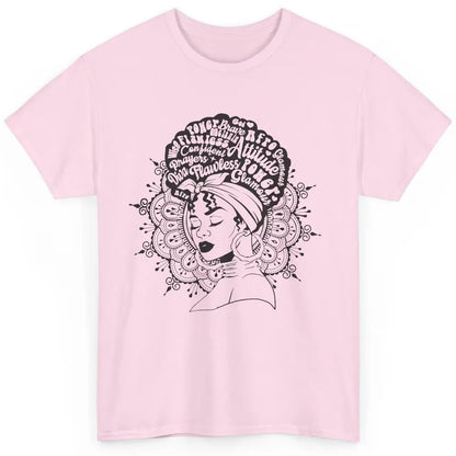 Afro Melanin Woman Turban Hair Quotes African American Woman Classic Unisex T-Shirt