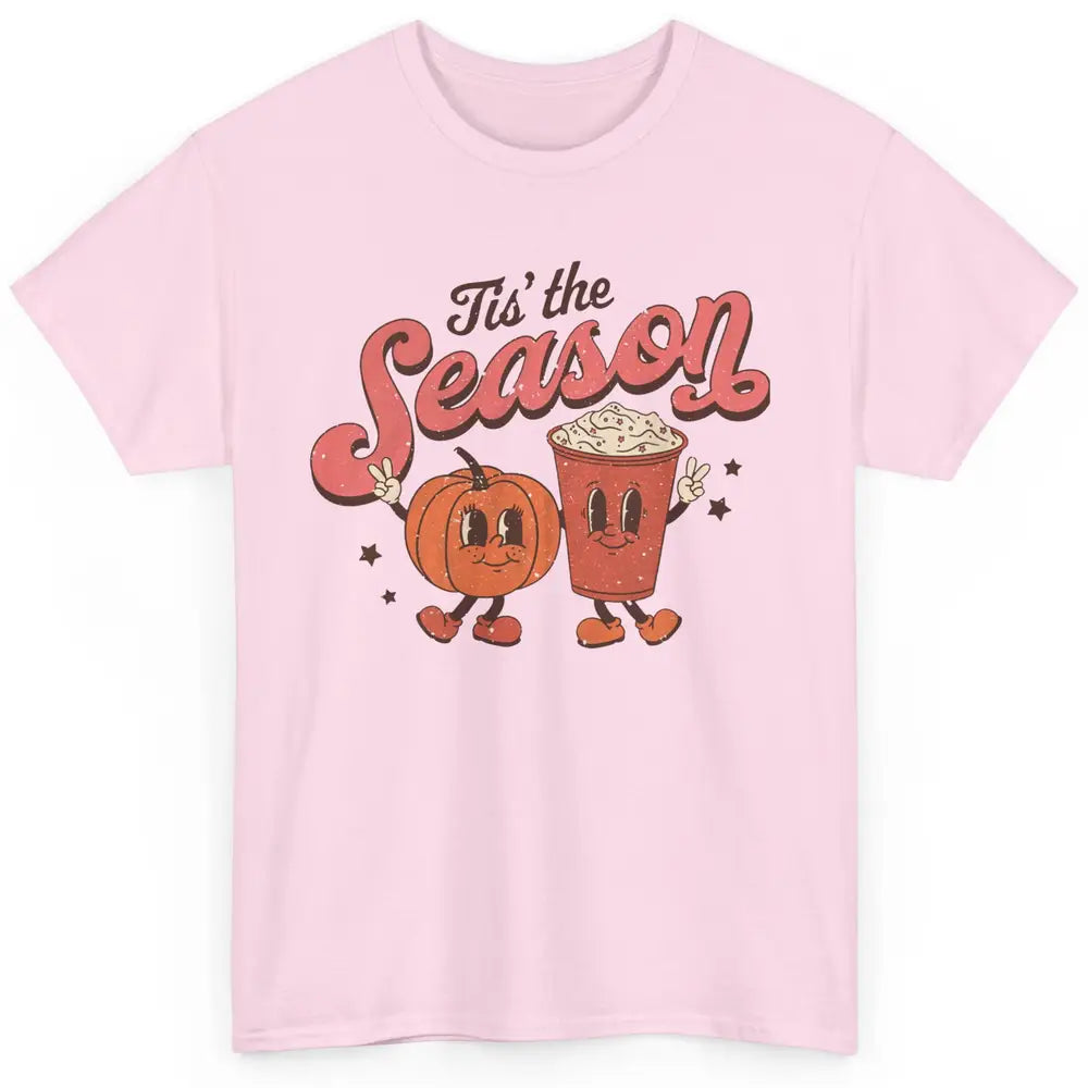 Retro Pumpkin Spice Fall Tis The Season Autumn Thanksgiving Classic Unisex T-Shirt