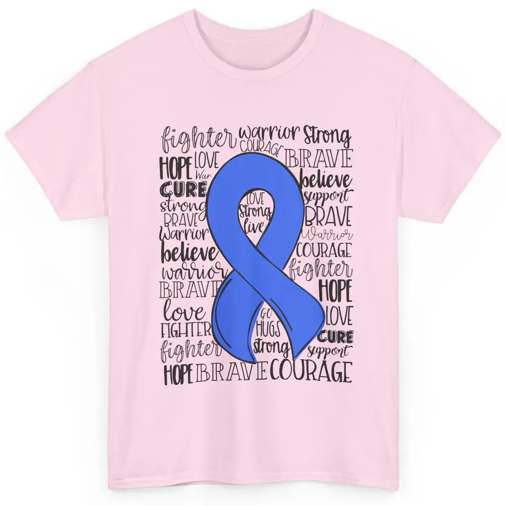 Syringomyelia Awareness Blue Ribbon Hope Love Cure Classic Unisex T-Shirt