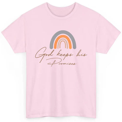 Boho Rainbow God Keeps His Promises Christian Religious Classic Unisex T-Shirt