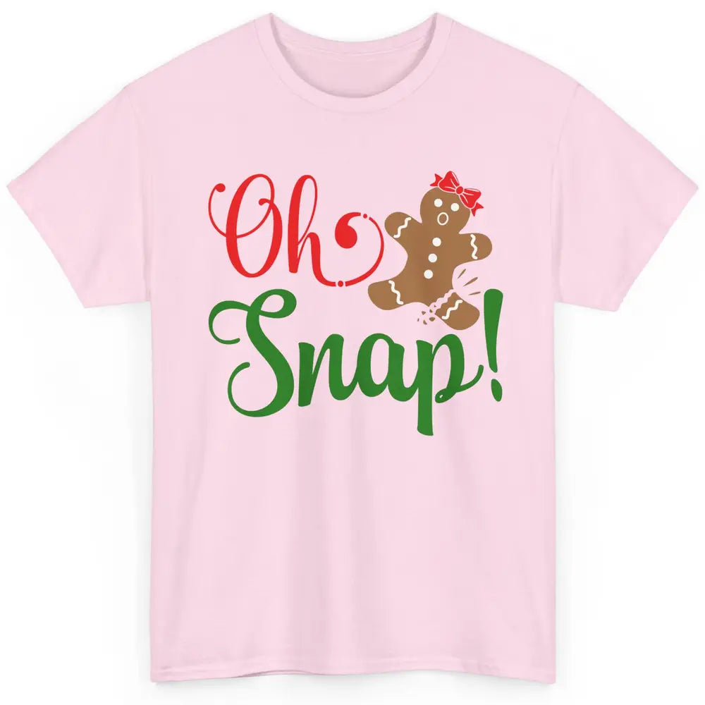 Funny Gingerbread Broken Oh Snap Western Christmas Cookies Classic Unisex T-Shirt