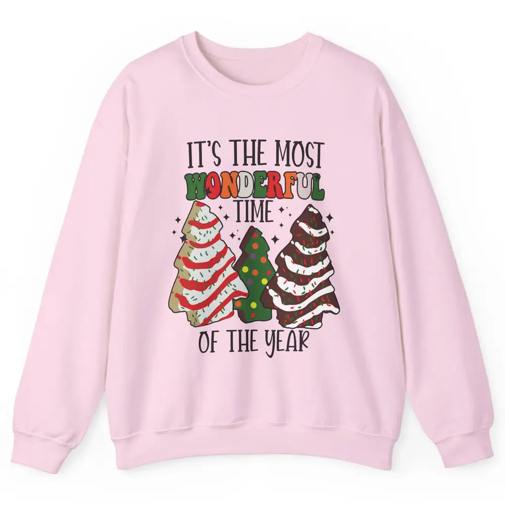 Christmas Tree Cakes Most Wonderful Time Of Year Christmas Unisex Crewneck Sweatshirt