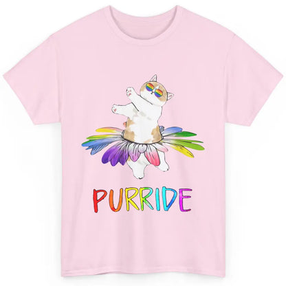 Funny Cat Dancing Purride LGBT Cat Gay Rainbow Cat Lovers Classic Unisex T-Shirt