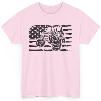 Retro US Flag UTV Riding Offroad Mountain Side By Side Rider Classic Unisex T-Shirt