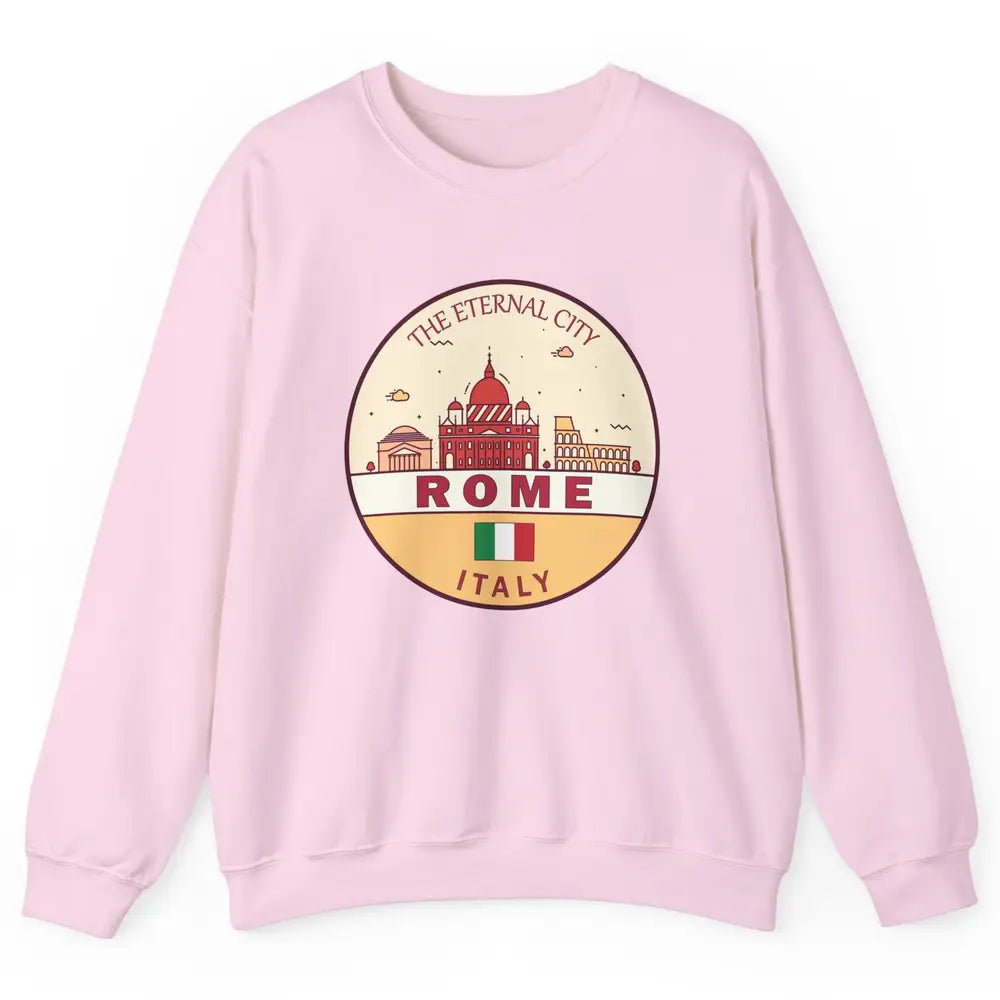 Skyline Roma City Summer Vacation Italy Italian Vacay Travel Unisex Crewneck Sweatshirt