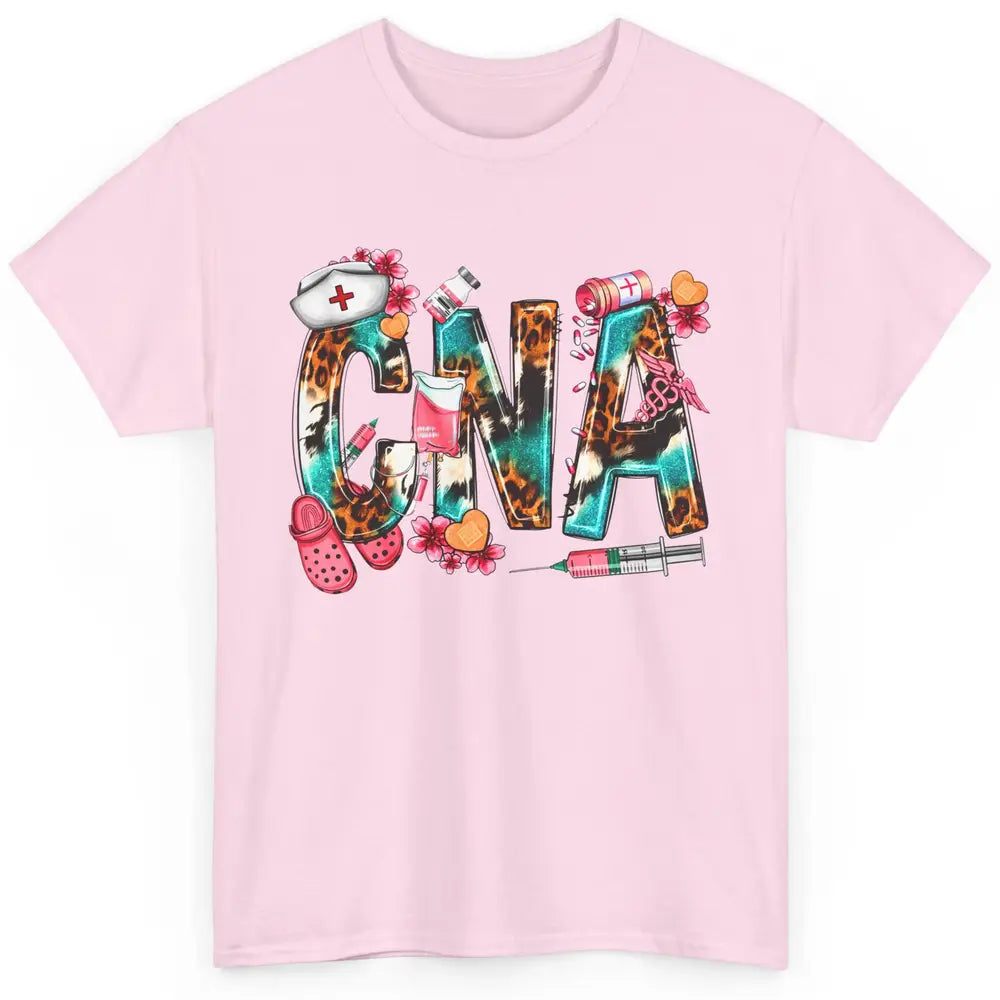 CNA Nurse Leopard Western CNA Nursing Assistants Nurse Life Classic Unisex T-Shirt