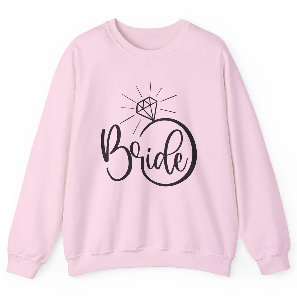 Bride To Be Wedding Ring Future Mrs. Engagement Bachelorette Unisex Crewneck Sweatshirt