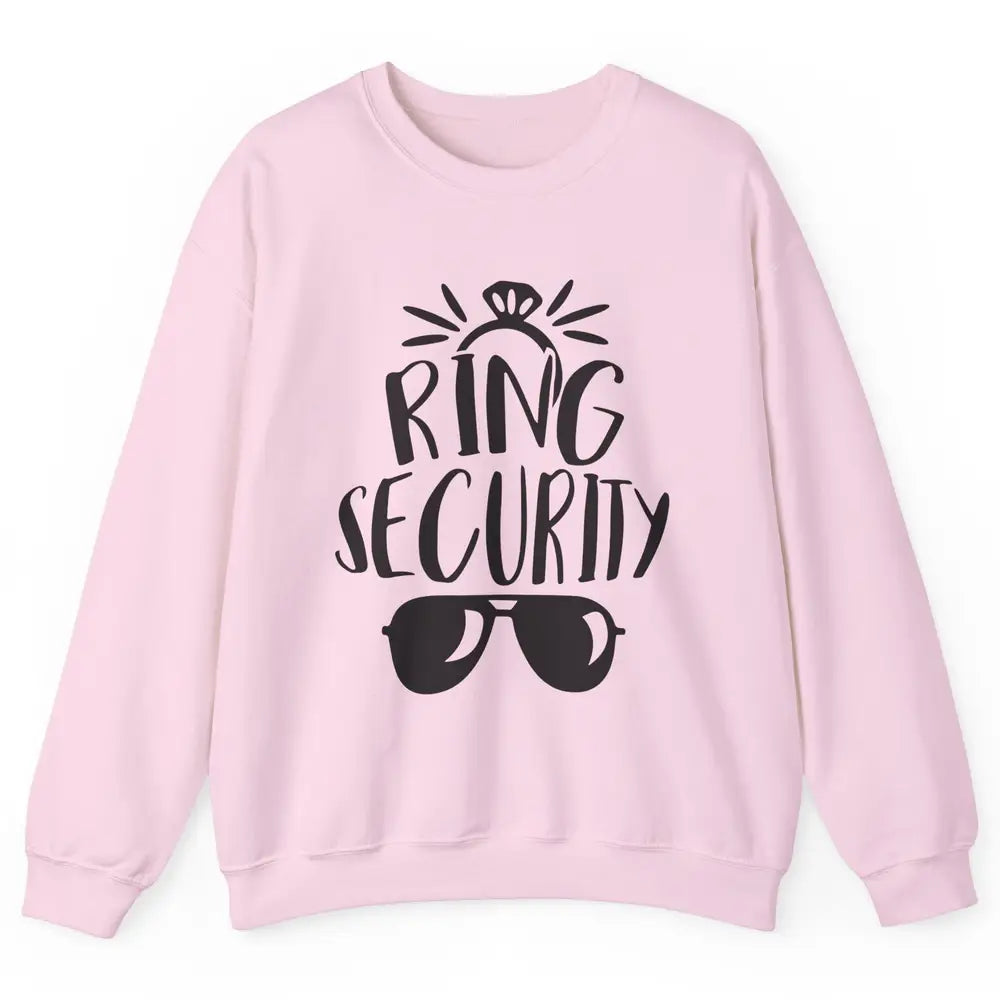 Wedding Ring Security Boy Girl Ring Bearer Wedding Party Unisex Crewneck Sweatshirt