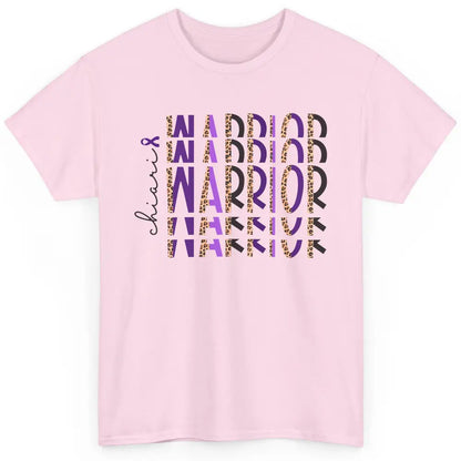 Chiari Warrior Leopard Purple Ribbon Chiari Awareness Month Classic Unisex T-Shirt