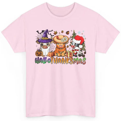 Baby Cow Pig Happy Hallo-thank-mas Fall Pumpkin Thanksgiving Classic Unisex T-Shirt