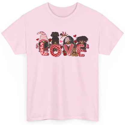 Afro Gnome Love Valentine African American Valentine's Day Classic Unisex T-Shirt