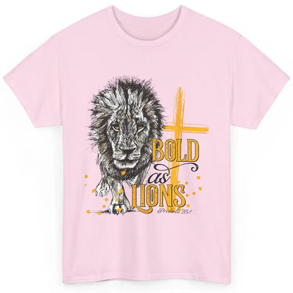 Bold As Lion Of Judah Bible Verse Christian Faith Religious Classic Unisex T-Shirt