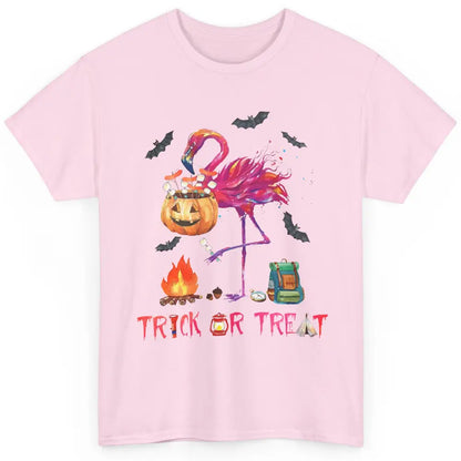 Flamingo Trick or Treat Halloween Camping Lovers Gift Classic Unisex T-Shirt