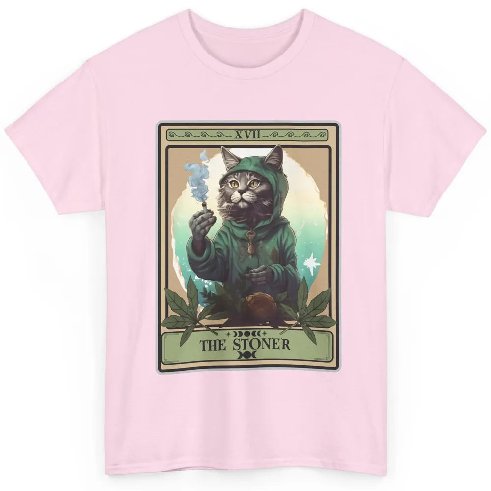 Vintage The Stoner Cat Tarot Card Weed Cannabis Marijuana Classic Unisex T-Shirt