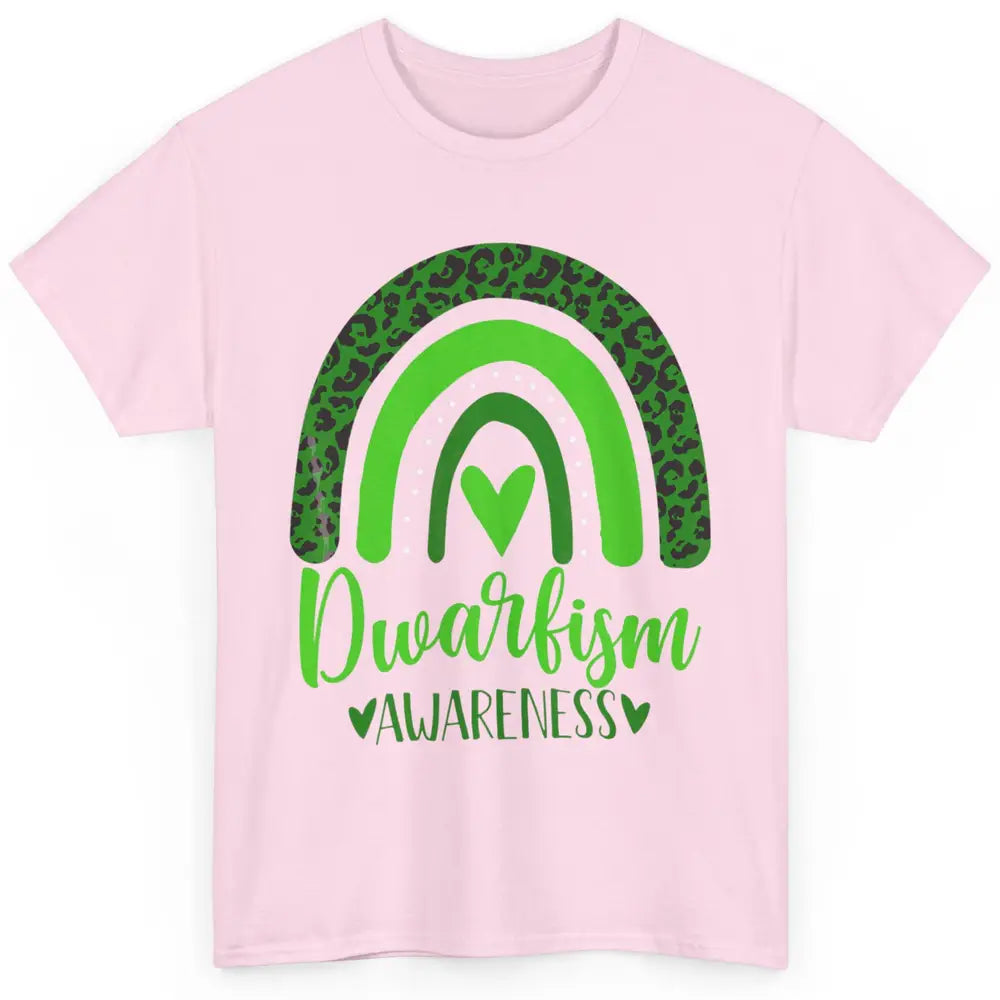 Dwarfism Awareness Month Wear Green Boho Heart Love Rainbow Classic Unisex T-Shirt