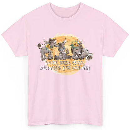 Cute Donkey Sunflower Sweet Sassy Classy Donkey Lovers Gift Classic Unisex T-Shirt