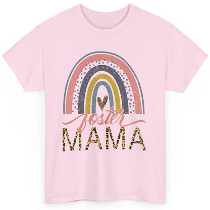 Foster Care Parents Leopard Rainbow Adoption Foster Mama Classic Unisex T-Shirt