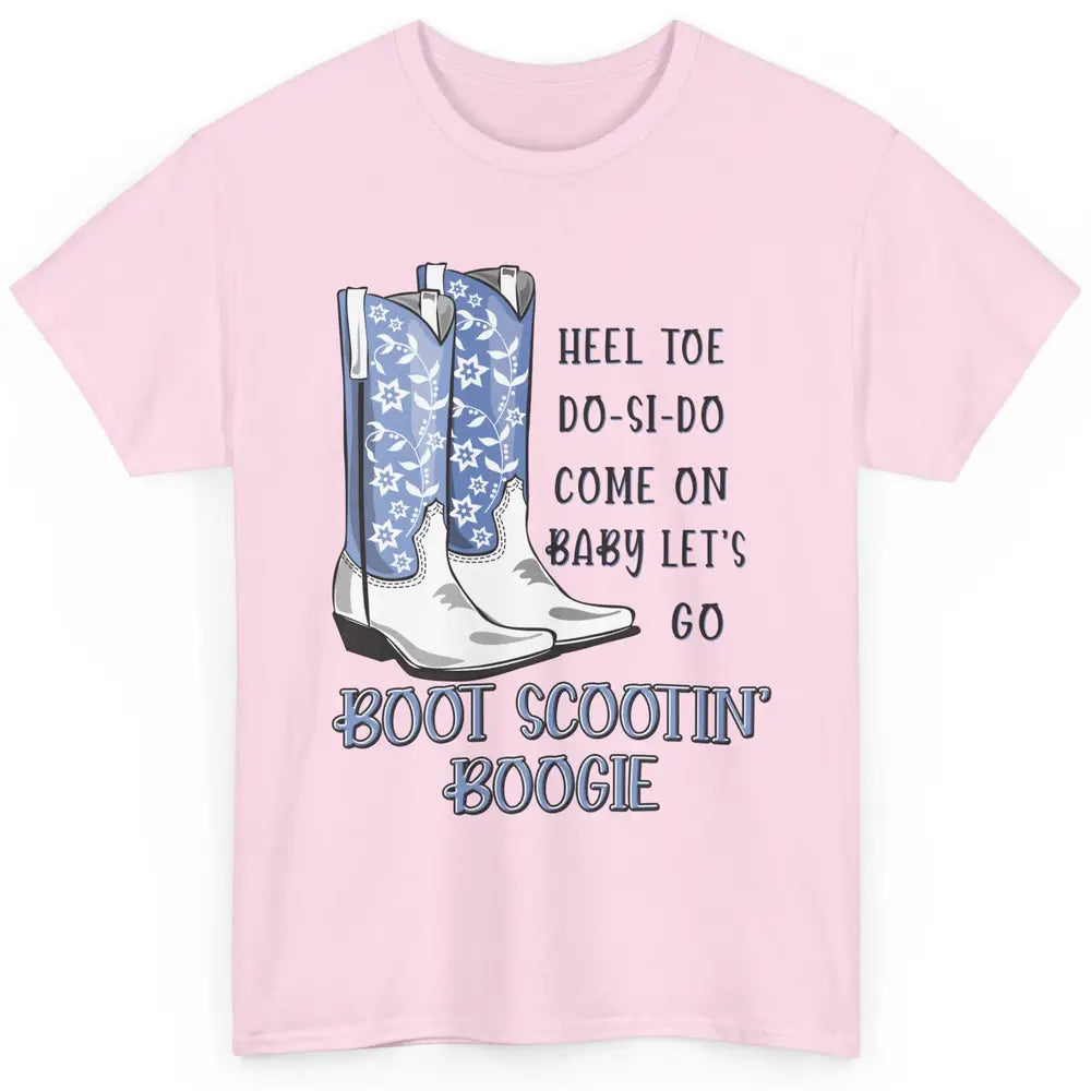 Floral Cowboy Boots Scooting Boogie Western Country Cowgirl Classic Unisex T-Shirt