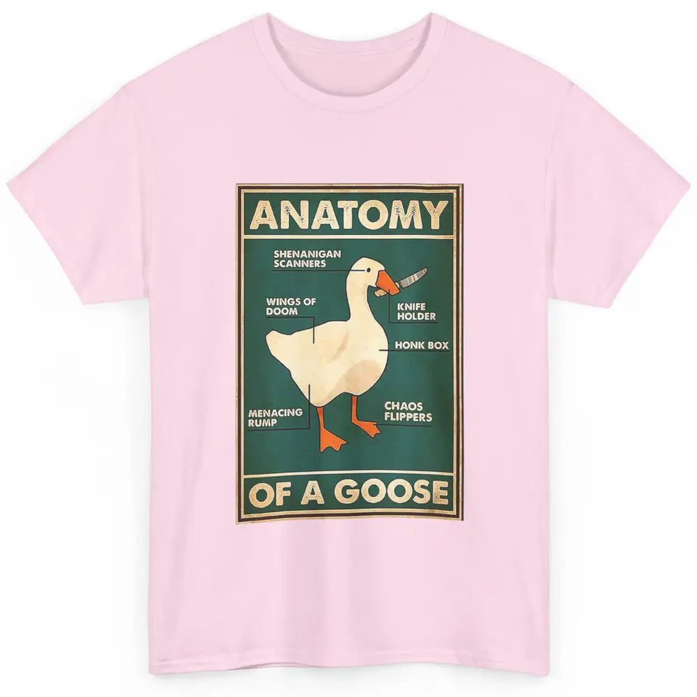 Funny Anatomy Of Goose With Knife Sarcastic Nurse Life Duck Classic Unisex T-Shirt