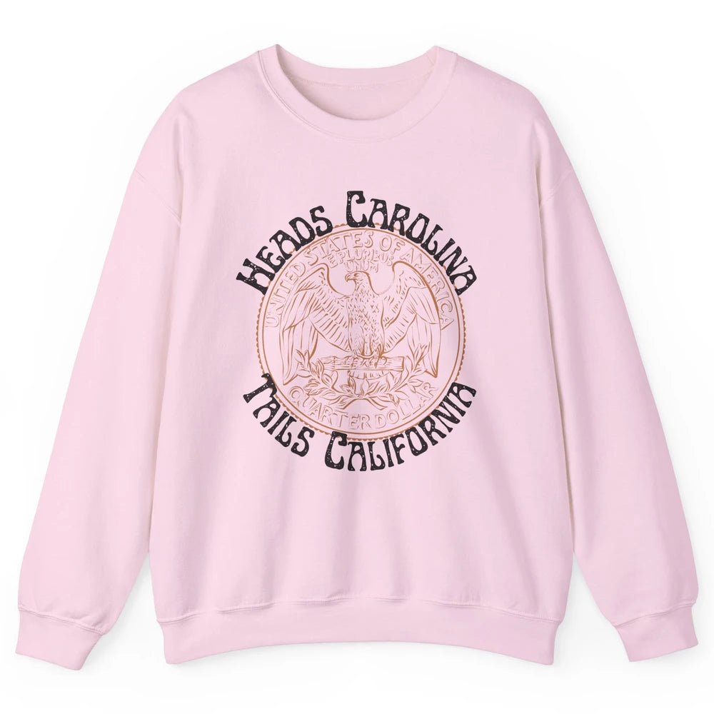 Vintage Heads Carolina Tail California US Western Country Unisex Crewneck Sweatshirt