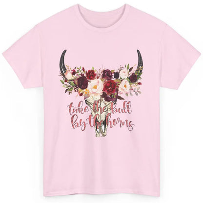 Boho Bull Skull Take The Bull By The Horns Western Country Classic Unisex T-Shirt