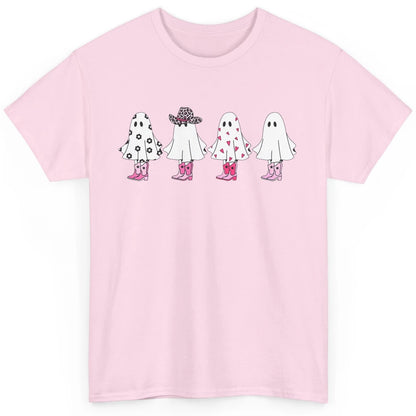 Cute Pink Cowboy Ghost Spooky Boo Daisy Western Halloween Classic Unisex T-Shirt