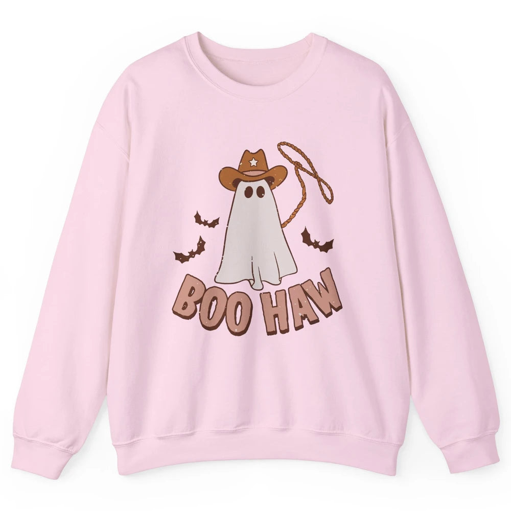 Funny Cowboy Ghost Yeehaw Halloween Western Country Cowboy Unisex Crewneck Sweatshirt