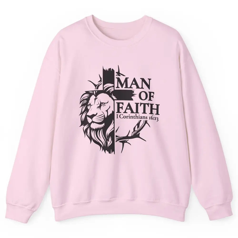 Yeshua Lion Of Judah Man Of Faith Bible Christian Religious Unisex Crewneck Sweatshirt