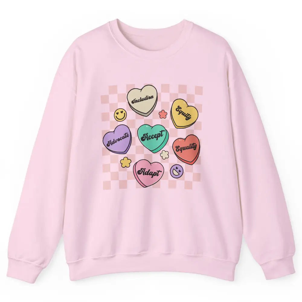 Special Education Sped Teacher Love Valentine Inclusion Unisex Crewneck Sweatshirt