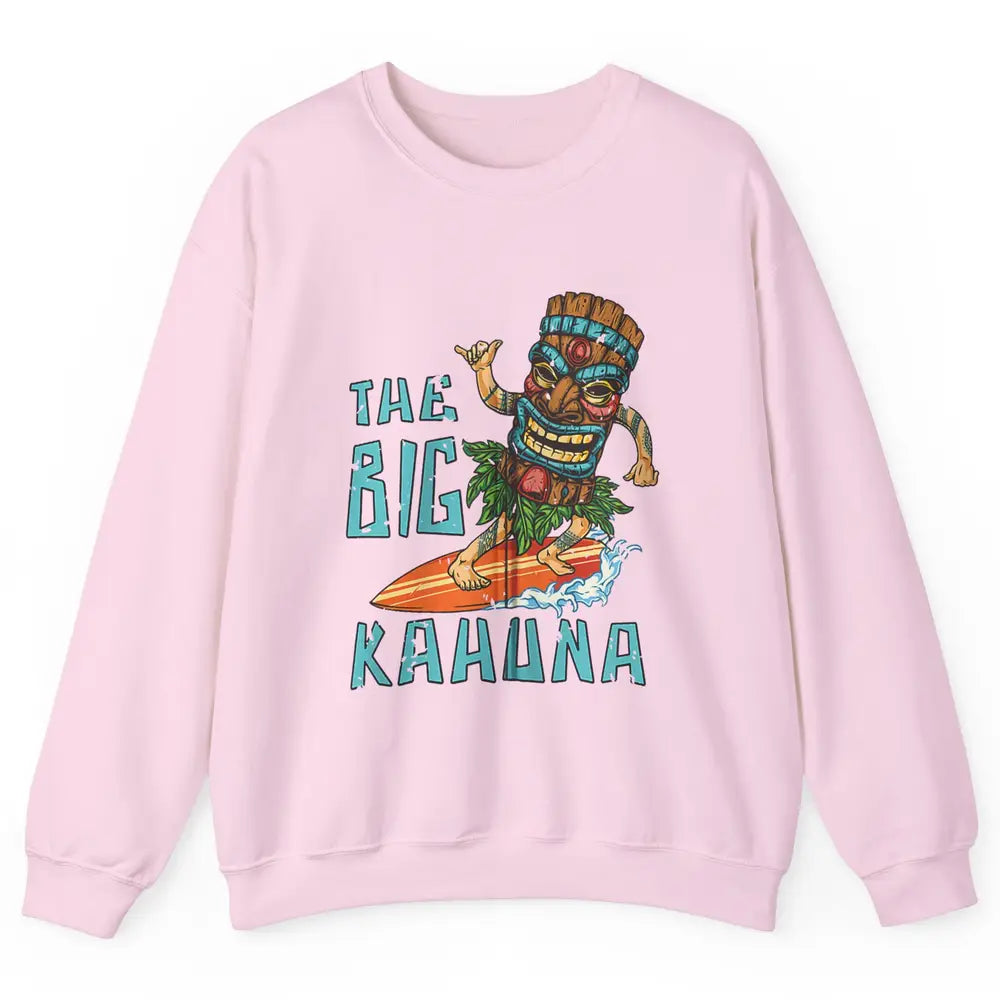 Tiki Big Kahuna Surfer Tropical Hawaii Aloha Paradise Beach Unisex Crewneck Sweatshirt