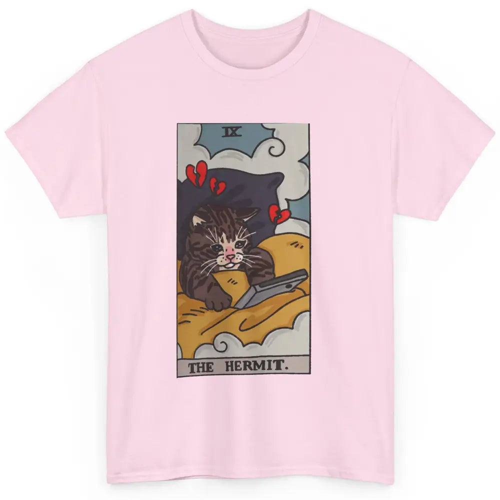 Funny Cat The Hermit Tarot Card Cat Meme Magic Cat Halloween Classic Unisex T-Shirt